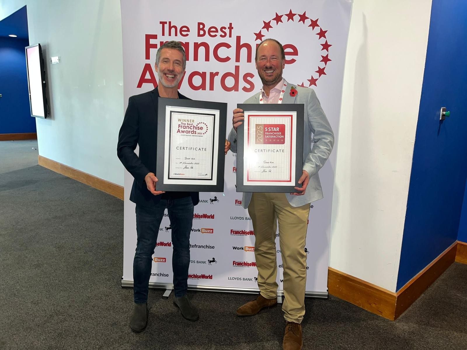 Driver Hire’s Buzz Over Double Win at Best Franchise Awards